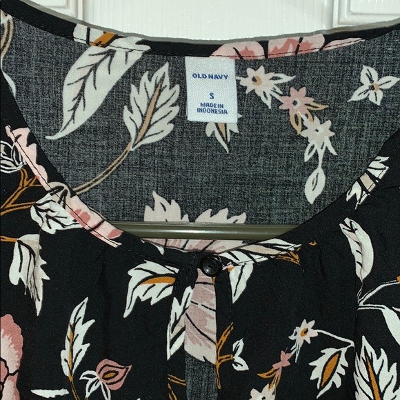 OLD NAVY | Black Floral Print Dress - Picture 3 of 4